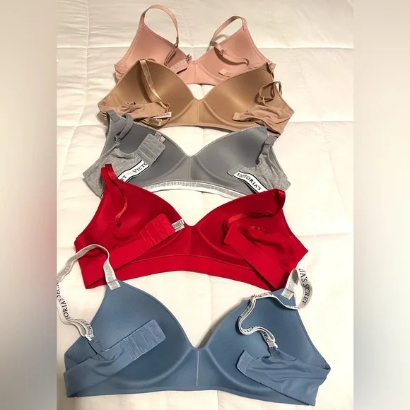 Victoria's Secret Women's Bra Set - Pink, Blue, Red, Tan - Picture 2 of 8